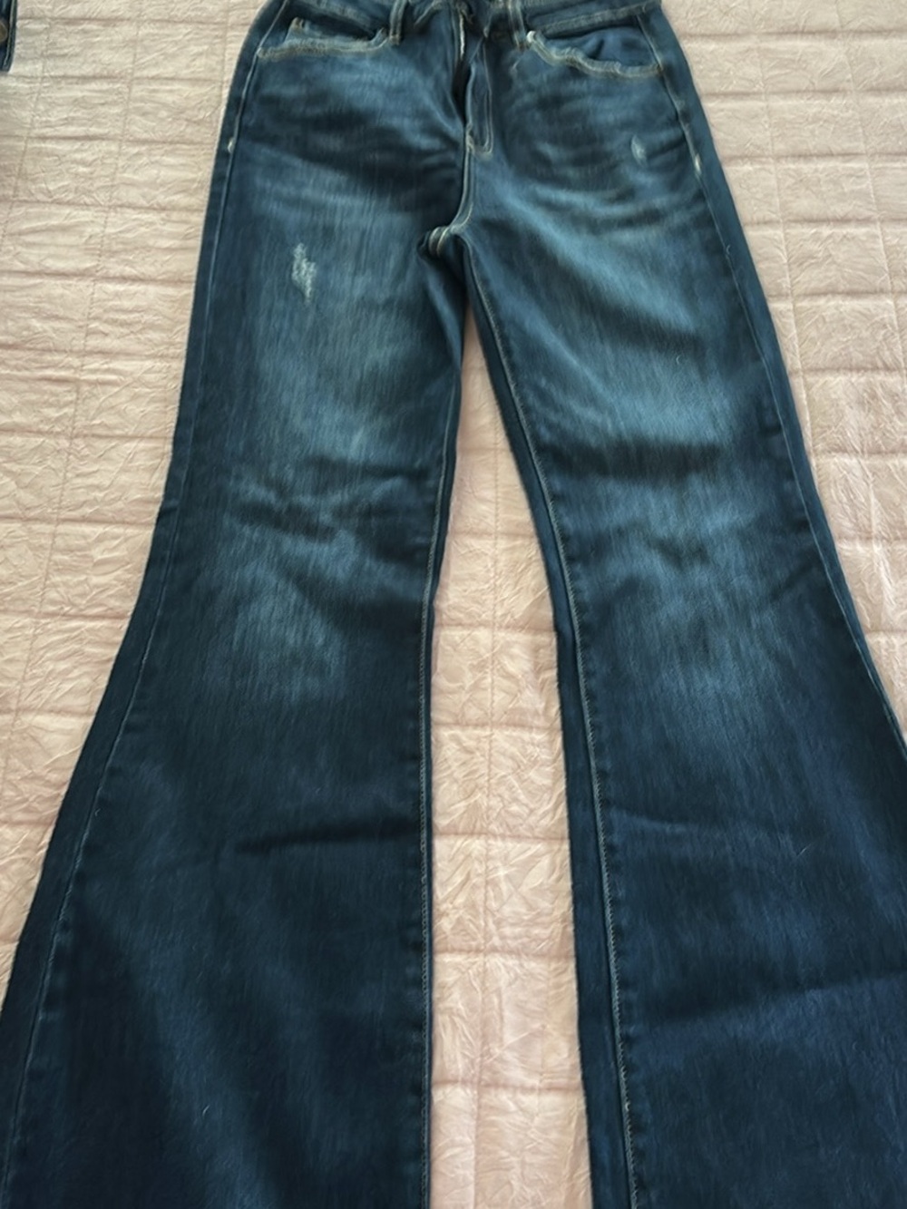 Women's Indigo Flare Jeans - Wide Leg Flared Denim